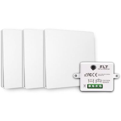 FAST LED TECHNOLOGY Interrupteur sans fil et sans pile Auto alimenté Écologique Qualité Pro Va et vient RF 3 télécommande + 1 relais radio encastrable Longue Distance Intérieur Extérieur IP64 - Publicité FAST LED TECHNOLOGY Interrupteur sans fil et sans pile Auto alimenté Écologique Qualité Pro Va et vient RF 3 télécommande + 1 relais radio encastrable Longue Distance Intérieur Extérieur IP64 - Publicité