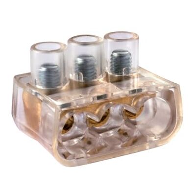 Electron 1 pince forbox triple, section 3 x 16 mm² 16 mm², 3 pôles, 3 trous, pince de câblage forbox, cloches, en polycarbonate et laiton, pour boîtes de jonction, 450 V 76 A - Publicité Electron 1 pince forbox triple, section 3 x 16 mm² 16 mm², 3 pôles, 3 trous, pince de câblage forbox, cloches, en polycarbonate et laiton, pour boîtes de jonction, 450 V 76 A - Publicité