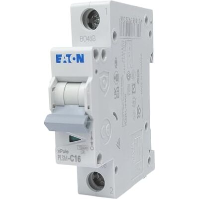 Eaton PLSM-C16-MW Disjoncteur 16 A 1P 1 pôle C Caractéristique C Interrupteur LS (242206 Alt 244734) - Publicité Eaton PLSM-C16-MW Disjoncteur 16 A 1P 1 pôle C Caractéristique C Interrupteur LS (242206 Alt 244734) - Publicité