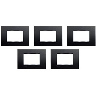 Bticino Slna4803Arff Plaque Livinglight Noir (Anthracite), 5 pièces - Publicité Bticino Slna4803Arff Plaque Livinglight Noir (Anthracite), 5 pièces - Publicité