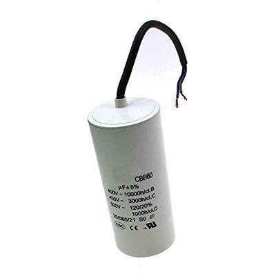 Sun Condensateur de moteur CBB60 capacité 4-80 uF 450 Vac fréquence 50/60 Hz condensateur blanc (8UF) - Publicité Sun Condensateur de moteur CBB60 capacité 4-80 uF 450 Vac fréquence 50/60 Hz condensateur blanc (8UF) - Publicité