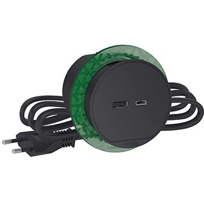 Schneider Electric Unica System+ bloc de prise à encastrer XS USB A+C câble 2m anthracite INS44009 - Publicité Schneider Electric Unica System+ bloc de prise à encastrer XS USB A+C câble 2m anthracite INS44009 - Publicité