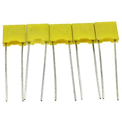 Sun Lot de 10 condensateurs 100 nF X2 275 V AC Pas 10 mm X2 275 V Film polypropylène condensateur 0,1 uF - Publicité Sun Lot de 10 condensateurs 100 nF X2 275 V AC Pas 10 mm X2 275 V Film polypropylène condensateur 0,1 uF - Publicité