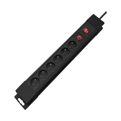 Perel multiprise 6 Prises Type E 1.5m 3500W avec Interrupteur et Protection surtension - Publicité Perel multiprise 6 Prises Type E 1.5m 3500W avec Interrupteur et Protection surtension - Publicité