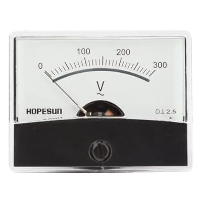 Velleman Voltmètre analogique, à panneau, pour tension CA 0-300 V, avec zéro mécanique réglable, 60 mm x 47 mm - Publicité Velleman Voltmètre analogique, à panneau, pour tension CA 0-300 V, avec zéro mécanique réglable, 60 mm x 47 mm - Publicité