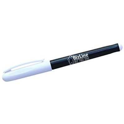 BIZLINE feutre blanc spécial câble pointe de 1 mm - Publicité BIZLINE feutre blanc spécial câble pointe de 1 mm - Publicité