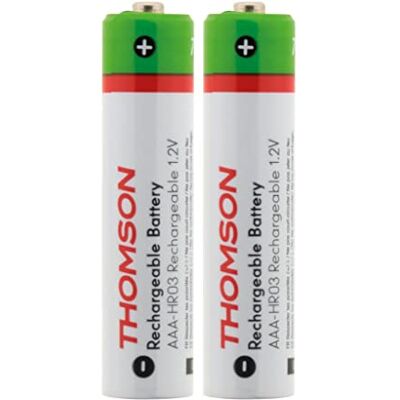 Thomson - HR03 - AAA - 900mAh - Batterie rechargeable - Publicité Thomson - HR03 - AAA - 900mAh - Batterie rechargeable - Publicité