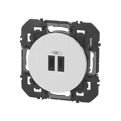 Legrand Double chargeur USB Type-C DOOXIE 3A 15W finition blanc - Publicité Legrand Double chargeur USB Type-C DOOXIE 3A 15W finition blanc - Publicité
