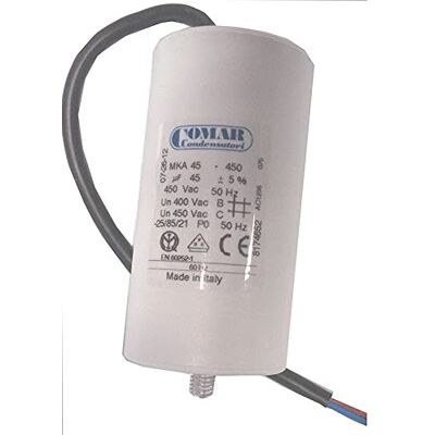 COMAR Condensateur à câble 45 µF, Rectangulaire, MKA-45-450, 450V, 5% de tolérance, -25°C à +85°C, Capacitor - Publicité COMAR Condensateur à câble 45 µF, Rectangulaire, MKA-45-450, 450V, 5% de tolérance, -25°C à +85°C, Capacitor - Publicité