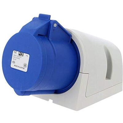 PCE 123-6 Connecteur: alimentation AC socle femelle 32A 230VAC IP44 - Publicité PCE 123-6 Connecteur: alimentation AC socle femelle 32A 230VAC IP44 - Publicité