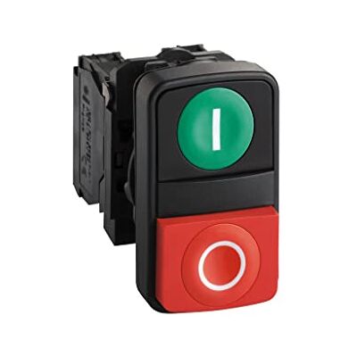 Schneider Electric Harmony bt-pous Ø22 double touche, ressort de rappel vert + rouge IP66, IP69 K XB5AL73415 - Publicité Schneider Electric Harmony bt-pous Ø22 double touche, ressort de rappel vert + rouge IP66, IP69 K XB5AL73415 - Publicité