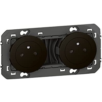 Legrand Prise Double Murale 16A avec Terre dooxie Surface Prise 2P + T Affleurante avec Fond Rétractable Fabriqué En France Noir - Publicité Legrand Prise Double Murale 16A avec Terre dooxie Surface Prise 2P + T Affleurante avec Fond Rétractable Fabriqué En France Noir - Publicité