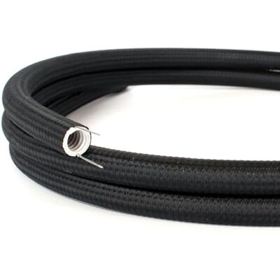 Creative Tube, tube flexible avec revêtement tissu Effet Soie Noir RM04, diamètre 20 mm - Publicité Creative Tube, tube flexible avec revêtement tissu Effet Soie Noir RM04, diamètre 20 mm - Publicité