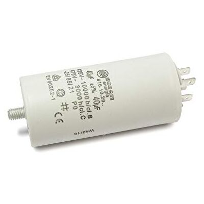 Arioluer Condensateur moteur 40uF ± 5%/475V + GRD Ø45x92mm, DUCATI - Publicité Arioluer Condensateur moteur 40uF ± 5%/475V + GRD Ø45x92mm, DUCATI - Publicité