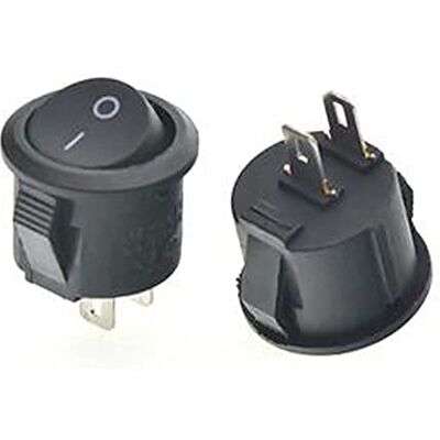 Sun KCD1 Lot de 5 interrupteurs à bascule ronds à 2 broches 3 A/250 V 6 A/125 V AC 2P2P rond noir - Publicité Sun KCD1 Lot de 5 interrupteurs à bascule ronds à 2 broches 3 A/250 V 6 A/125 V AC 2P2P rond noir - Publicité