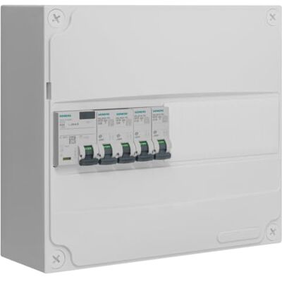 Panneau électrique SIEMENS - 63A Type A + 4 Disjoncteurs - Publicité Panneau électrique SIEMENS - 63A Type A + 4 Disjoncteurs - Publicité