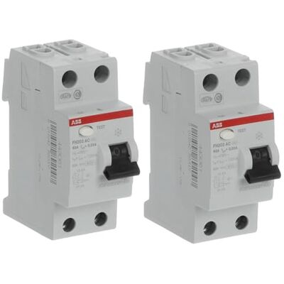 ABB Lot de 2 Interrupteurs différentiels à vis raccordement 63A 30mA Type AC - Publicité ABB Lot de 2 Interrupteurs différentiels à vis raccordement 63A 30mA Type AC - Publicité