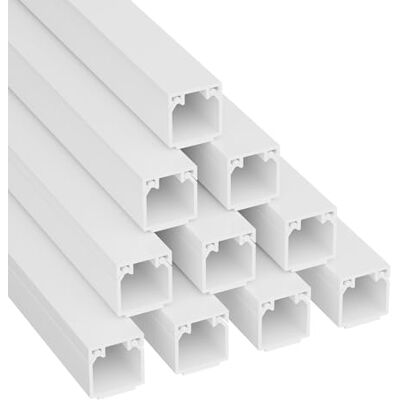 D-line Goulotte Carrée, Cache-câble auto-adhésif, Gestion et masquage de câbles simples 10 x 16 mm (L) x 16mm (H) sections de 1 mètre (Multipack 10 mètres) – Blanc - Publicité D-line Goulotte Carrée, Cache-câble auto-adhésif, Gestion et masquage de câbles simples 10 x 16 mm (L) x 16mm (H) sections de 1 mètre (Multipack 10 mètres) – Blanc - Publicité