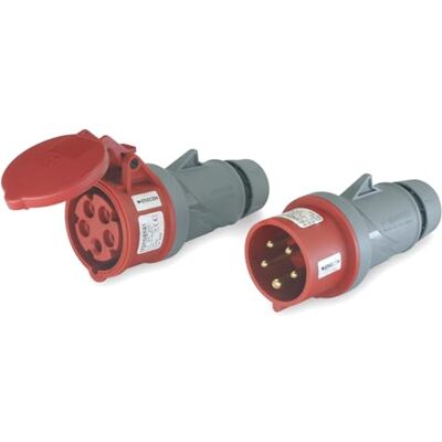 Mennekes Kit prise et raccord CEE 400 V/16 A 5p IP44 - Publicité Mennekes Kit prise et raccord CEE 400 V/16 A 5p IP44 - Publicité