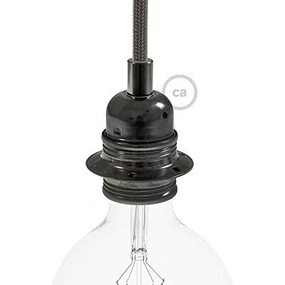 Creative Kit Douille E27 en métal avec Double Bague pour Abat-Jour Cylindrique, Perle Noire - Publicité Creative Kit Douille E27 en métal avec Double Bague pour Abat-Jour Cylindrique, Perle Noire - Publicité