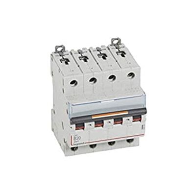 Legrand 409743 Disjoncteur DX³ 25kA arrivée haute et départ bas à vis, 4P, 400V~, 20A, courbe B, 4 modules - Publicité Legrand 409743 Disjoncteur DX³ 25kA arrivée haute et départ bas à vis, 4P, 400V~, 20A, courbe B, 4 modules - Publicité