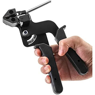 QWORK ® Pistolet d'attache de câble, pistolet à cravate en métal, outil de tension et de coupe pour serre-câbles en acier inoxydable - Publicité QWORK ® Pistolet d'attache de câble, pistolet à cravate en métal, outil de tension et de coupe pour serre-câbles en acier inoxydable - Publicité