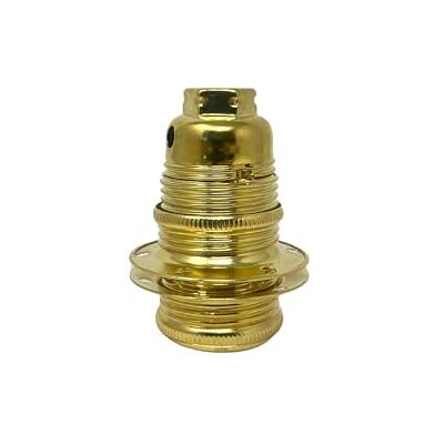 HALOTEC Douille E14 métallique dorée avec rondelle pour abat-jour Culot de lampe à filetage fin Filetage E14 pour abat-jours Montage facile - Publicité HALOTEC Douille E14 métallique dorée avec rondelle pour abat-jour Culot de lampe à filetage fin Filetage E14 pour abat-jours Montage facile - Publicité