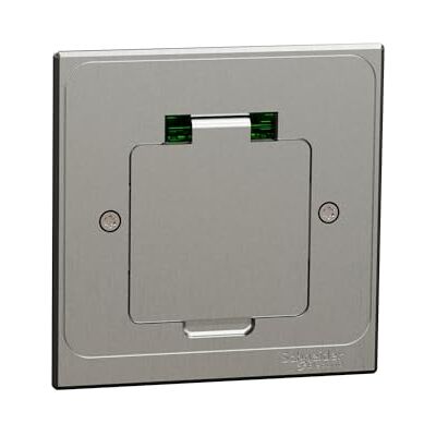 Schneider Electric Unica System+ Prise de sol XS IK08 IP44-2P+T carrée métal INS52102 - Publicité Schneider Electric Unica System+ Prise de sol XS IK08 IP44-2P+T carrée métal INS52102 - Publicité