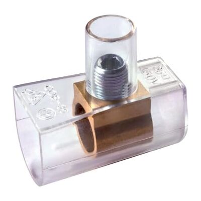 Electron 1 Borne unipolaire, section 35 mm², 35 mmq, borne pour câblage forbox, campanules, en polycarbonate et laiton, pour boîtes de dérivation, portée 450 V 125 A - Publicité Electron 1 Borne unipolaire, section 35 mm², 35 mmq, borne pour câblage forbox, campanules, en polycarbonate et laiton, pour boîtes de dérivation, portée 450 V 125 A - Publicité