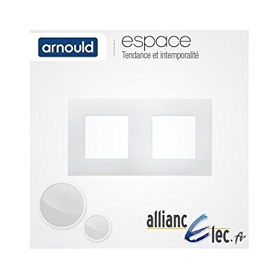 Arnould Plaque Blanc Lumière 2 Postes Double Horizntale Ou Vertical Entraxe 71mm Espace - Publicité Arnould Plaque Blanc Lumière 2 Postes Double Horizntale Ou Vertical Entraxe 71mm Espace - Publicité