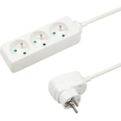 ITENSE Bloc multiprise, Bloc multiprise 3 Prises Bloc 3 Prises 16A Longueur câble: 1m avec Interrupteur déporté Câble HO5VV-F 3G1mm² Couleur: Blanc -Tension: 230V Puissance Max: 3680W - Publicité ITENSE Bloc multiprise, Bloc multiprise 3 Prises Bloc 3 Prises 16A Longueur câble: 1m avec Interrupteur déporté Câble HO5VV-F 3G1mm² Couleur: Blanc -Tension: 230V Puissance Max: 3680W - Publicité