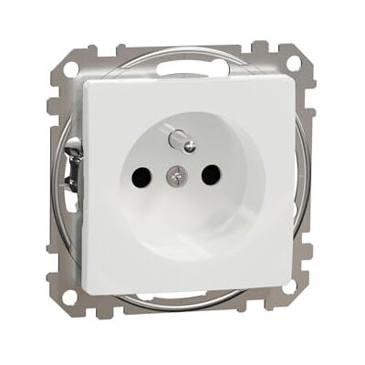 Schneider Electric Prise Électrique Blanc 230V 15A Type E 2PIN FR - Publicité Schneider Electric Prise Électrique Blanc 230V 15A Type E 2PIN FR - Publicité