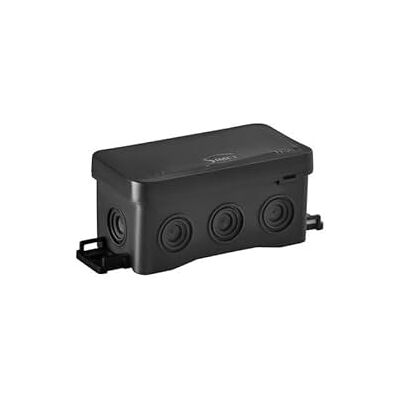 SIMET Lot de 180 boîtes d'encastrement murales NS8 Fastbox & Hook Noir Dimensions : 45 x 85 x 40 mm Sans halogène Auto-extinguible UV IP54 - Publicité SIMET Lot de 180 boîtes d'encastrement murales NS8 Fastbox & Hook Noir Dimensions : 45 x 85 x 40 mm Sans halogène Auto-extinguible UV IP54 - Publicité