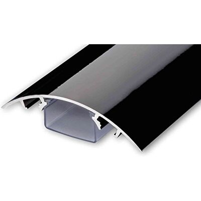 ALUNOVO TV Design Canal 80mm pour câbles en Aluminium en Noir Brillant RAL9005 (Longueur: 30cm) - Publicité ALUNOVO TV Design Canal 80mm pour câbles en Aluminium en Noir Brillant RAL9005 (Longueur: 30cm) - Publicité