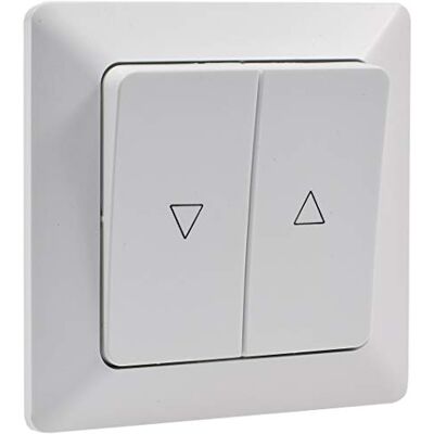 ChiliTec Bouton-poussoir MILOS pour stores, blanc mat, avec cadre, UP - Publicité ChiliTec Bouton-poussoir MILOS pour stores, blanc mat, avec cadre, UP - Publicité