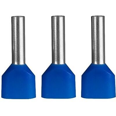 ERKO Cosses doubles 100 Pièces, Embouts de Câblage, Section des fils 2,5 mm2 Longueur 12 mm cosses professionnelles en cuivre électro-zingué avec isolation en polyamide - Publicité ERKO Cosses doubles 100 Pièces, Embouts de Câblage, Section des fils 2,5 mm2 Longueur 12 mm cosses professionnelles en cuivre électro-zingué avec isolation en polyamide - Publicité