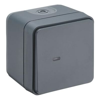 DEBFLEX Cyklone Interrupteur Va et Vient Complet Interrupteur Lumineux Etanche IP55 Installation En Saillie Anthracite 75 x 75 x 65 mm - Publicité DEBFLEX Cyklone Interrupteur Va et Vient Complet Interrupteur Lumineux Etanche IP55 Installation En Saillie Anthracite 75 x 75 x 65 mm - Publicité