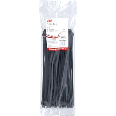 3M CT4BK18-C Lot de 100 attaches de câble – Lot de 100 pièces par sac (06200), 11" BLACK 50 LB, $$$, 100 - Publicité 3M CT4BK18-C Lot de 100 attaches de câble – Lot de 100 pièces par sac (06200), 11" BLACK 50 LB, $$$, 100 - Publicité