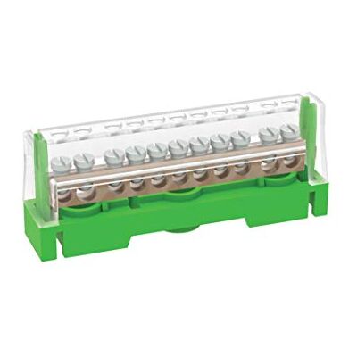 Arnocanali T1611A Bornier de terre pour connexions équipotentielles avec couvercle, avec tige en laiton de 11 trous, multicolore - Publicité Arnocanali T1611A Bornier de terre pour connexions équipotentielles avec couvercle, avec tige en laiton de 11 trous, multicolore - Publicité