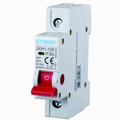 Electron Interrupteur de sectionneur modulaire 25A, 1P 1 pôle, occupe 1 module DIN, 220 V 230 V AC, interrupteur d'isolation - Publicité Electron Interrupteur de sectionneur modulaire 25A, 1P 1 pôle, occupe 1 module DIN, 220 V 230 V AC, interrupteur d'isolation - Publicité