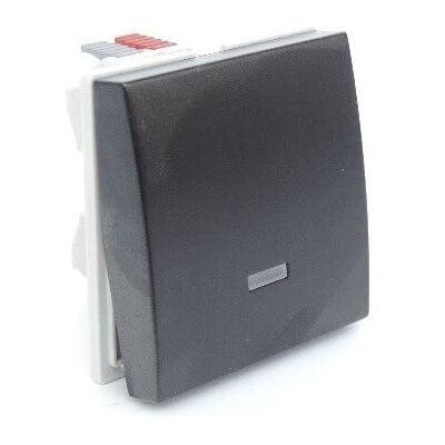 Hager Poussoir inverseur SYSTO 1O+1F à voyant 10A 2 modules Noir WS023N - Publicité Hager Poussoir inverseur SYSTO 1O+1F à voyant 10A 2 modules Noir WS023N - Publicité