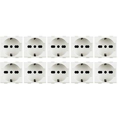 Bticino ASTAM5440A16 Kit Prises Bypass, Blanc, 10 pezzi - Publicité Bticino ASTAM5440A16 Kit Prises Bypass, Blanc, 10 pezzi - Publicité