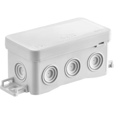 SIMET Boîte de connexion NS8 FASTBOX&HOOK Gris dimensions 45 x 85 x 40 mm sans halogène autoextinguible UV IP54 1 pièce - Publicité SIMET Boîte de connexion NS8 FASTBOX&HOOK Gris dimensions 45 x 85 x 40 mm sans halogène autoextinguible UV IP54 1 pièce - Publicité