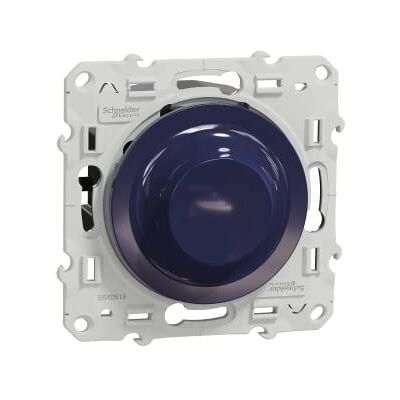 Schneider Electric Odace Variateur de lumière universel en 2 ou 3 fils 3W 100W(Led) Cobalt S550519 - Publicité Schneider Electric Odace Variateur de lumière universel en 2 ou 3 fils 3W 100W(Led) Cobalt S550519 - Publicité