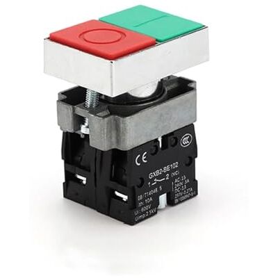 KOSBO Interrupteur à bouton-poussoir momentané 22 mm 1NO1NC Bouton rouge + vert Interrupteur de contrôle industriel 220 V 5 A - Publicité KOSBO Interrupteur à bouton-poussoir momentané 22 mm 1NO1NC Bouton rouge + vert Interrupteur de contrôle industriel 220 V 5 A - Publicité