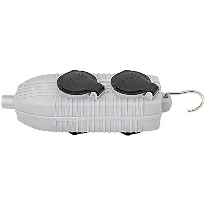 Brennenstuhl Powerblock Gris avec 4 Prises à clapet (IP54) - Publicité Brennenstuhl Powerblock Gris avec 4 Prises à clapet (IP54) - Publicité