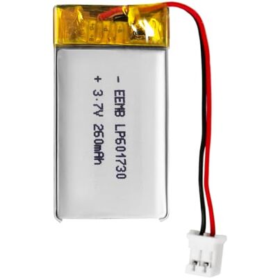 EEMB Batterie Lithium polymère 3,7V 260mAh 601730 Batterie Rechargeable lipo avec connecteur JST avec VXI Blue Parrott vérifier la polarité de l'équipement et du connecteur Avant l'achat - Publicité EEMB Batterie Lithium polymère 3,7V 260mAh 601730 Batterie Rechargeable lipo avec connecteur JST avec VXI Blue Parrott vérifier la polarité de l'équipement et du connecteur Avant l'achat - Publicité