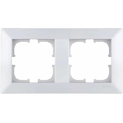 EXEN Cadre de Finition Double Blanc 154 mm 2 Postes Série ODAK Plaque Murale Encastrable pour Prise Électrique et Interrupteur Design Moderne Compatible avec Modules O102/01E - Publicité EXEN Cadre de Finition Double Blanc 154 mm 2 Postes Série ODAK Plaque Murale Encastrable pour Prise Électrique et Interrupteur Design Moderne Compatible avec Modules O102/01E - Publicité