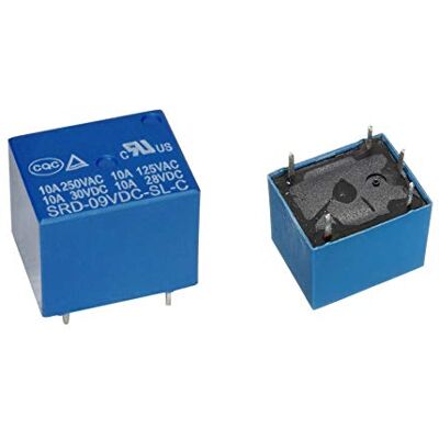 Tecnostore RELE' 9V DC SRD 250V 10A pour circuit imprimé 5 PIN relais PCB relais SRD-09VDC - Publicité Tecnostore RELE' 9V DC SRD 250V 10A pour circuit imprimé 5 PIN relais PCB relais SRD-09VDC - Publicité