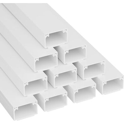 D-line Goulotte Carrée, Cache-câble auto-adhésif, Gestion et masquage de câbles simples 10 x 25 mm (L) x 16mm (H) sections de 1 mètre (Multipack 10 mètres) – Blanc - Publicité D-line Goulotte Carrée, Cache-câble auto-adhésif, Gestion et masquage de câbles simples 10 x 25 mm (L) x 16mm (H) sections de 1 mètre (Multipack 10 mètres) – Blanc - Publicité